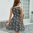 thumbnail image 6 of Black Paisley Bandana Pattern Dress Summer Street Style Dresses Female Sleeveless Printed Sundress, 6 of 7