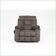 thumbnail image 2 of Recliners for Big and Tall, Oversized Electric Lift Chair with Heating & Massage, 180° Lay Flat | Dark Brown Chenille, 2 of 5