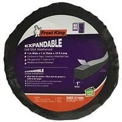 Thermwell Products 1249366 1 in. x 13 ft. Expanding Foam Tape, Black
