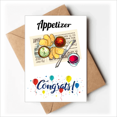 thumbnail image 1 of Appetizer Slice of Bread Wine Wedding Cards Congratulations Greeting Envelopes, 1 of 3