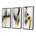 thumbnail image 3 of Designart "Transitional Black Shapes I" Animals Framed Wall Art Set Of 3 - Black Abstract Shapes Frame Gallery Set For Office Decor, 3 of 6