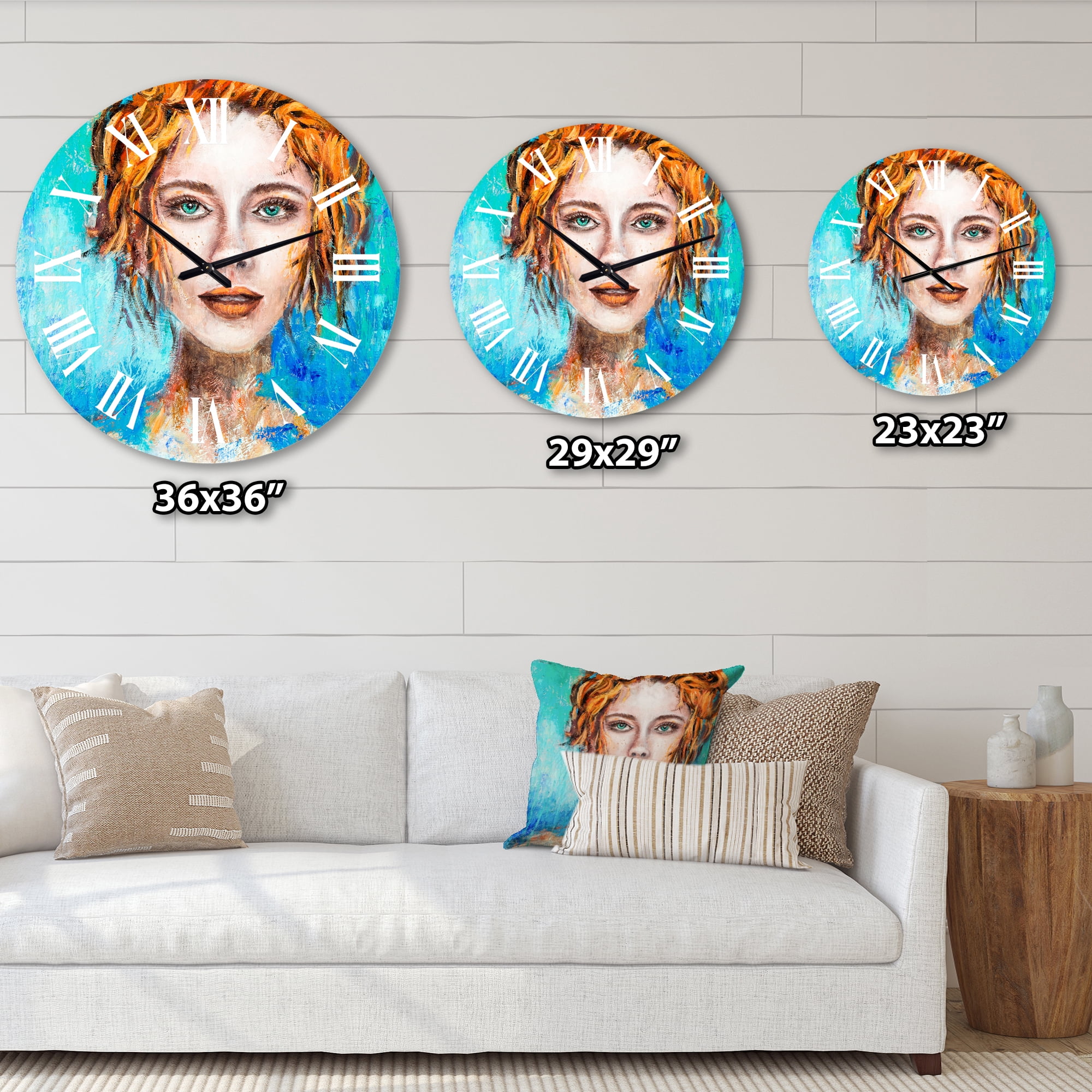 Designart 1 in Modern,Contemporary Wall Clock