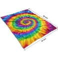 thumbnail image 4 of Rainbow Tie Dye Mandala Pattern Blanket,Comfortable Soft Lamb Wool Throw Blanket,All Season,Warm Lightweight Blankets for Sofa Bed Couch Living Room Chair,60"x80", 4 of 4