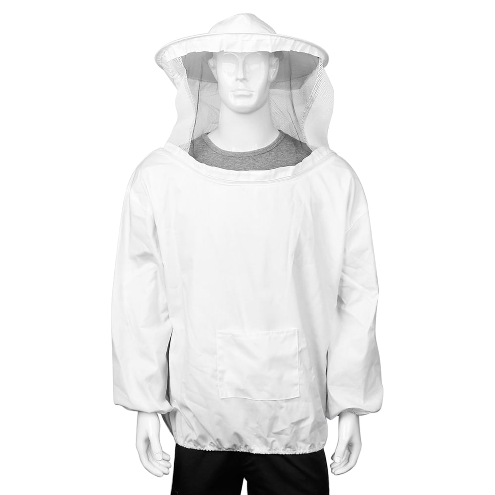 Beekeeper Beekeeping Protective Veil Suit Dress Jacket Smock Bee Hat WhiteProf 