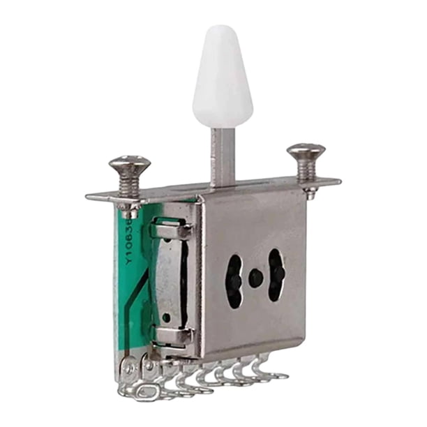 Selector de pastillas silencioso de aleación y ABS para guitarra eléctrica Blanco de 3 vías