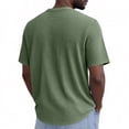 thumbnail image 4 of Mens Shirts Henley Neck Button Down T Shirts Waffle Knit Relaxed Fit Comfortable Summer Tee Tops, 4 of 4