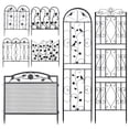 thumbnail image 2 of Heavy Duty Metal Garden Fence Panels Border Arched Flat Edge Climbing Trellis, 2 of 10