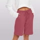 thumbnail image 1 of MKLEKYY Pantalones Cortos de Mezclilla para Mujer, Pantalones Cortos Casuales para Correr, Entrenamiento, Cintura Elástica, Pantalones de Yoga Deportivos con Bolsillos, 1 of 4