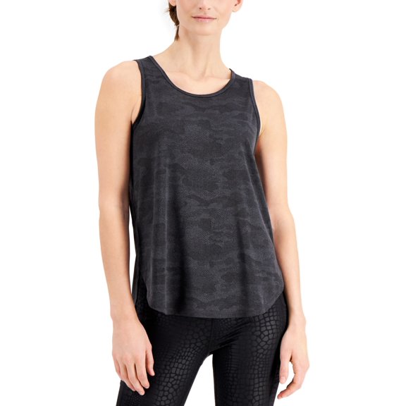 ID Ideology Women's Jacquard Camo Tank Top Black Size XX-Large