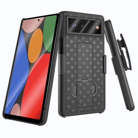 Rome Tech Google Pixel 6 Shell Holster Combo Case - Black