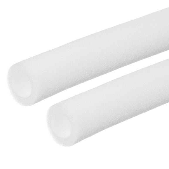 Pipe Insulation Foam Tube Pool Noodles Foam Tubing Outdoor Wrap 1-2/5"IDx2-1/5"ODx6.6Ft White 2 Pack