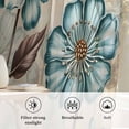 thumbnail image 6 of Blue Tulip Semi Sheer Curtains Drapes for Living Room,Bedroom,French Doors Window 54 Inches Long,Retro Flowers Leaves Butterfly Plants Khaki Rod Pocket Chiffon Curtain Drapery Voile Draperies Panel, 6 of 8