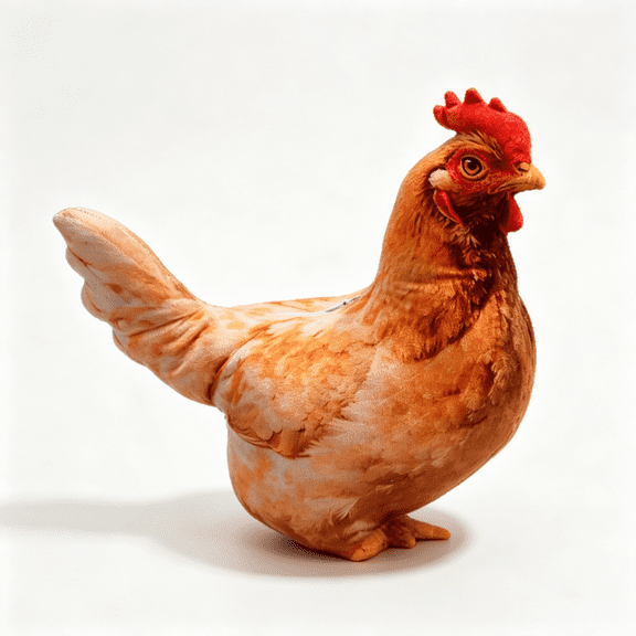 Simulate 3D Printing Chicken Stuffed Animal, 11.8'' Realistic Chicken Pillows Fun Farm Plush Dolls Home Decor Gifts