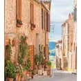 thumbnail image 3 of Mediterranean Duvet Cover Set, Medieval Old Town in Tuscany Mediterranean Historic Culture Village Town Stone Photo, Decorative 3 Piece Bedding Set with 2 Pillow Shams, King Size, Tan, by Ambesonne, 3 of 3