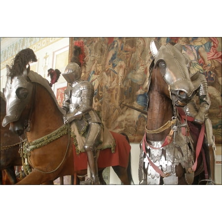 24"x36" Gallery Poster, chainmail knights at Hermitage museum St. Petersburg, Russia