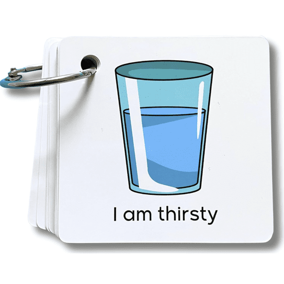 Pocket-sized Communication Card Pack for Adults with Lanyard