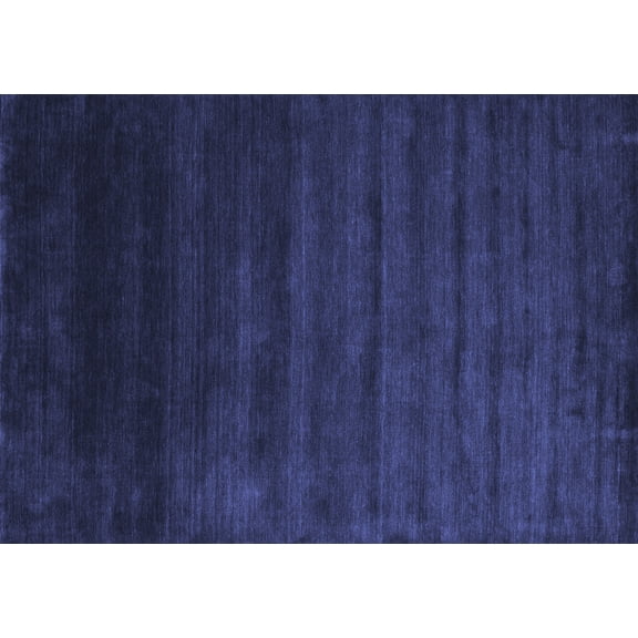 Ahgly Company Indoor Rectangle Abstract Blue Contemporary Area Rugs, 2' x 3'