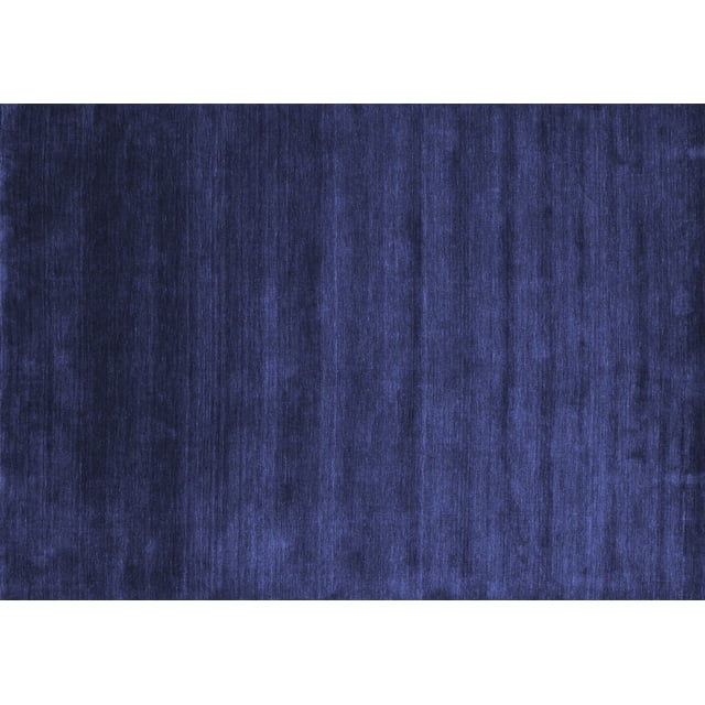 Ahgly Company Indoor Rectangle Abstract Blue Contemporary Area Rugs, 5' x 7'
