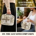 thumbnail image 4 of Xoenoiee Cross Floral Patchwork Pattern Bible Cover Case for Women Men, Large Bible Cover with Handle and Zippered Pocket, Quilted Bible Carrying Case Bible Holder Study Supplies Accessories, 4 of 7