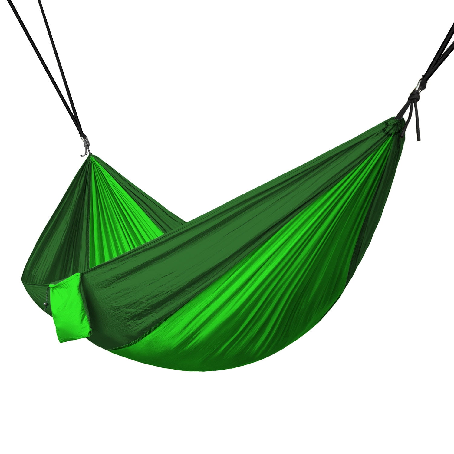 Portable 2 Person Hammock Rope Hanging Swing Camping Fruit Green & Dark Green by KapscoMoto