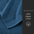 thumbnail image 4 of Hotel Style 100% Organic Cotton Luxury 6-Piece Towel Set, Marine Deep, 4 of 11