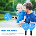 thumbnail image 4 of OUNONA 2Pcs Oval Wood Badminton Rackets Durable Design for Fitness Sports Children, 4 of 6
