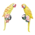 thumbnail image 4 of 2 piezas de estatua de loro colgante, escultura de loro, decoración del hogar, arte realista, regalo Amarillo, 4 of 9