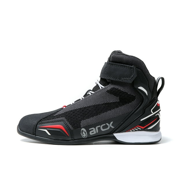 Botas de moto transpirables para todas las estaciones - Zapatillas de ciclismo de moto unisex,Negro,42