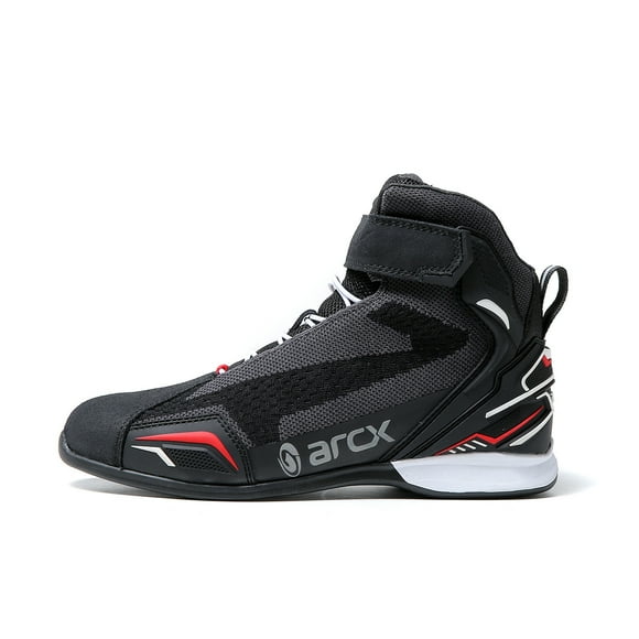 Botas de moto transpirables para todas las estaciones - Zapatillas de ciclismo de moto unisex,Negro,42