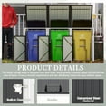 thumbnail image 6 of CQSXDA Outdoor Garbage Bin Shed for 3 Trash Cans with Lockable Doors and Waterproof Lid Chain Ideal for Patio and Garden, 6 of 13