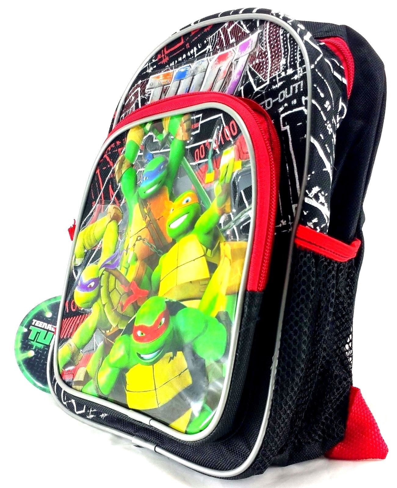 Teenage Mutant Ninja Turtles 10" Canvas Black & Red School Backpack