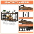 thumbnail image 4 of Wall Mounted Wine Rack, Bottle & Glass Holder Wood-Metal Retro Wine Rack, Wine Bottles Display Wall Storage for Kitchen Dining Room Home Bar, 4 of 6