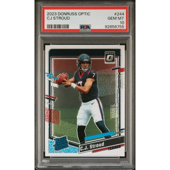 Graded 2023 Panini Donruss Optic CJ Stroud #244 Rookie RC Football Card PSA 10 Gem Mint