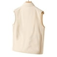 thumbnail image 4 of Winter Light Luxury Fashion Fleece Fleece Waistcoat Men Sleeveless Vest Jacket Casual Solid Color Top for Layering and Casual Wear - Warm and Elegant Men's Upper Garment,Khaki,3XL, 4 of 4