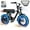 Black & Blue, variant on Blaze 16" Electric Bike for Adults/Teens, Peak 1200W 55 Miles 25Mph Full Suspension Fat Tire Electric Motorcycle,Green with Lock