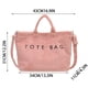 thumbnail image 3 of Bolso tote de pana de gran capacidad | Bolso de hombro informal y ligero para mujer | Lona con bolsillos con cremallera | Correa ajustable, 3 of 6