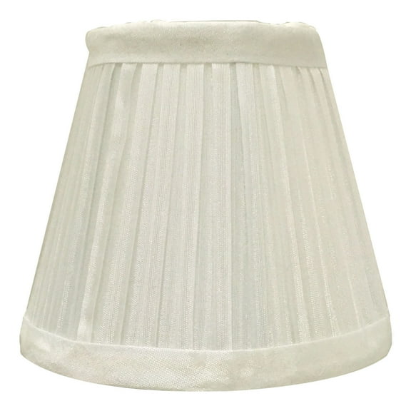 Royal Designs, Inc. Clip on Pleated Empire Chandelier Lamp Shade Flame Clip Fitter, CSO-1030-5WH, 3 x 5 x 4.5, White, 1 Pack