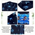thumbnail image 5 of HAPPY BAY Men's Hawaiian Button Up Short Sleeve Beach Caribbean Shirt Holiday Halloween Costumes Cruise Shirts for Men XS Skull Crossbones Navy, 5 of 6