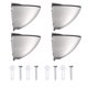 thumbnail image 1 of 4 soportes ajustables de acero inoxidable para estantes de vidrio con tornillos (plateados), 1 of 7