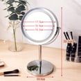 thumbnail image 3 of 7-Inch Rechargeable LED Lighted Tabletop Makeup Mirror with Dual-Sided 10x Magnification & Adjustable Brightness – Perfect for Precision Makeup Application, Ideal Gift for Birthdays, Weddings &, 3 of 5