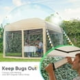 thumbnail image 6 of Quictent 10'x10' Pop up Canopy Tent with Netting, One Person Instant Setup Screen House Room Tent Screened- 4 Magnetic Doors Waterproof (Khaki), 6 of 7
