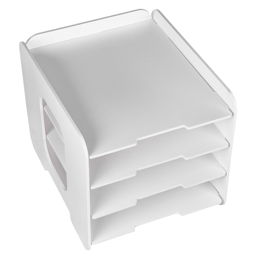 4 Layers Self Assembly Files Serving Box For School Office Home