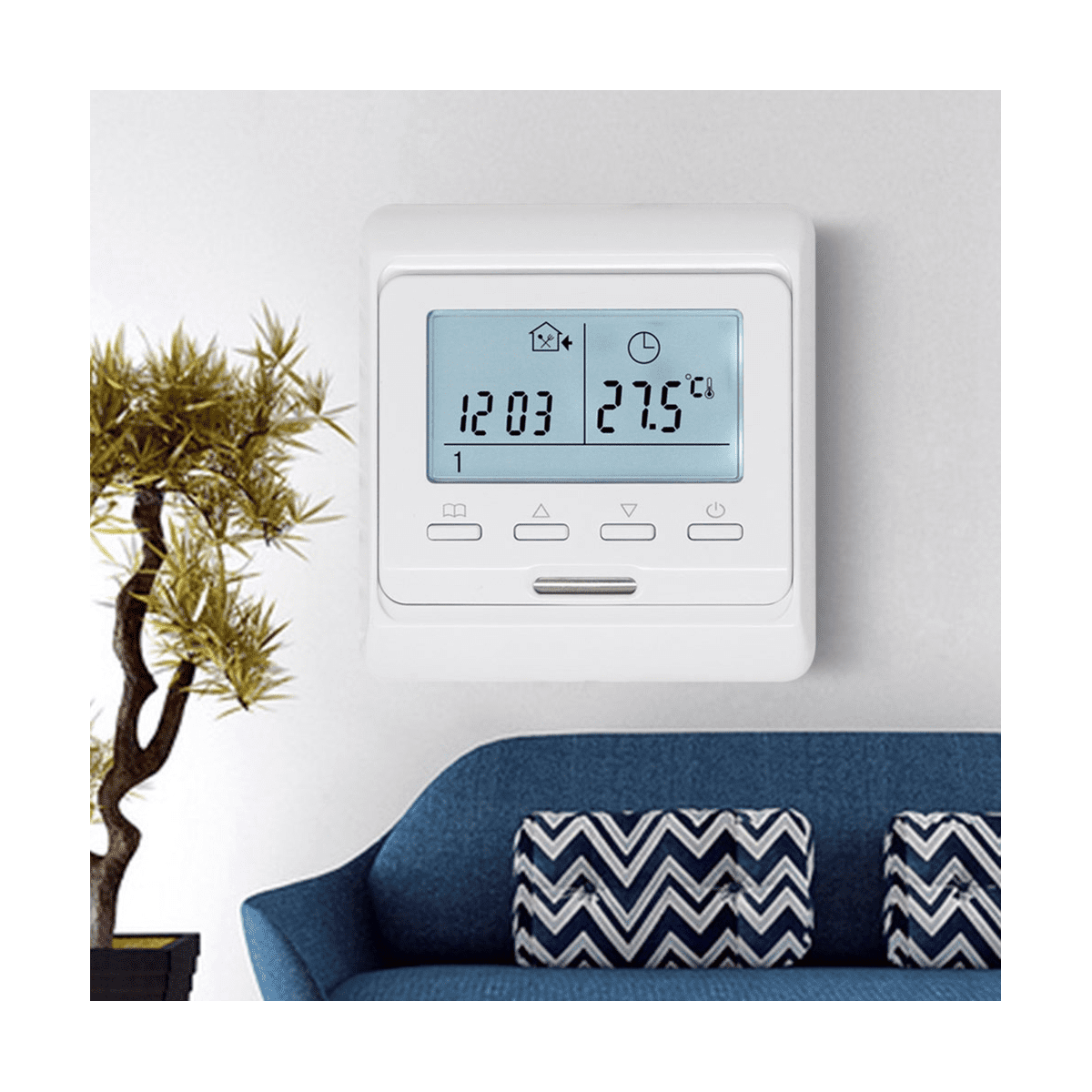 10X 16A 230V LCD Programmable Warm Floor Heating Thermostat Thermoregulator Temperature Controller Manual Mechanical