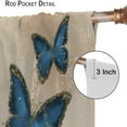 thumbnail image 6 of Butterfly Curtains,Gold Blue Beautiful Dreamy Butterfly Modern Home Bedroom Living Room Kitchen Decorative Curtains 42x54 Inch, 6 of 6