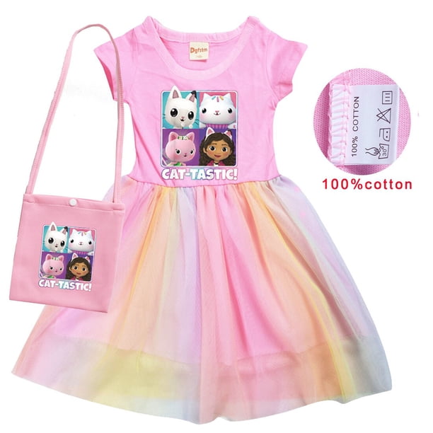 Gabbys - Vestido de princesa Kawaii para niña, traje de cosplay con bolsa, falda, cumpleaños, Año Nuevo zhangmenya LED