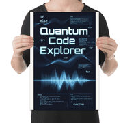 Quantum Code Explorer Wall Art - Quantum Computing Enthusiast - 13x19 Poster Print