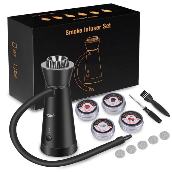 SK301B Handheld Smoker Gun Smoking Kit Smoke Infuser for BBQ Cocktail Drink Food Black