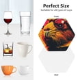 thumbnail image 6 of Sigee Watercolor Glasses Guinea Pig for Water-Resistant, Heat-Resistant, Non-Slip Leather Coasters Set, Ideal for Coffee Table, Office, Bar, Home Decor-Hexagon, 6 of 6