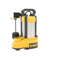 thumbnail image 3 of DEWALT 1/3 hp. Stainless Steel/Cast Iron Submersible Sump Pump, 3 of 6