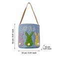 thumbnail image 2 of Non-woven Easter Basket Decoration Rabbit Bow Storage Basket Portable Bucket Home Textile Storage Easter decor, 2 of 9